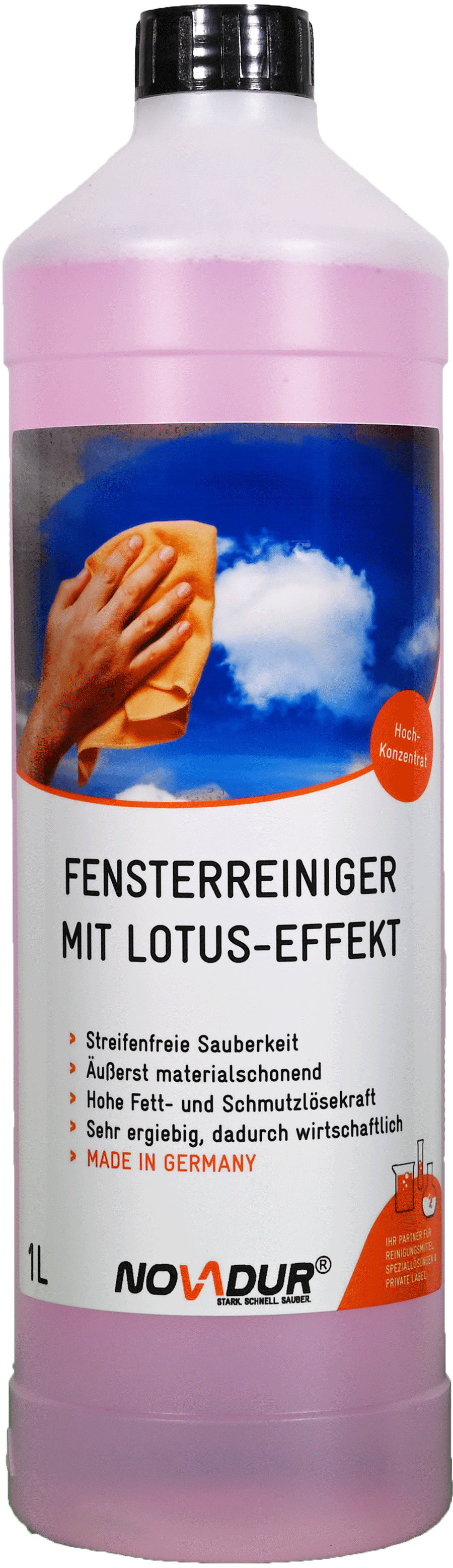 Fensterreiniger mit Lotus Effekt (Fensterreinigungshochkonzentrat)